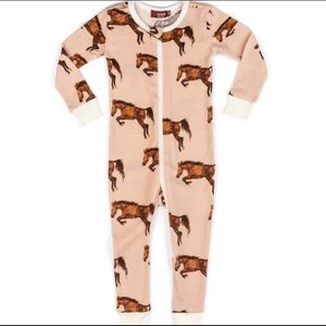 Milkbarn zip up pajamas